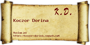 Koczor Dorina névjegykártya