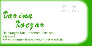 dorina koczor business card